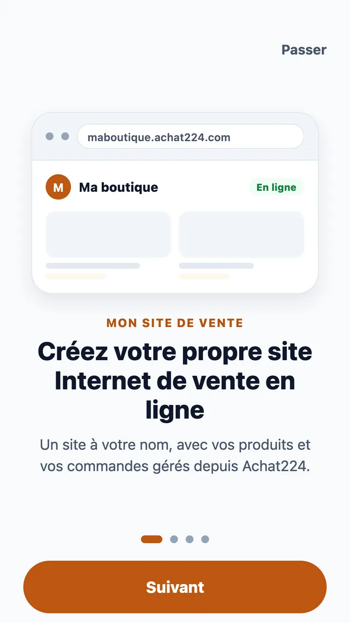 L'application, ici sur l'Accueil.